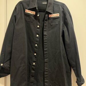 Raf Simons Black Denim Slim Fit Shirt